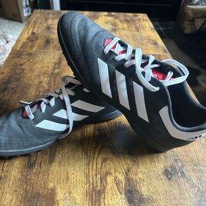 Adidas 10 1/2 indoors, soccer shoes, only worn once basically new.